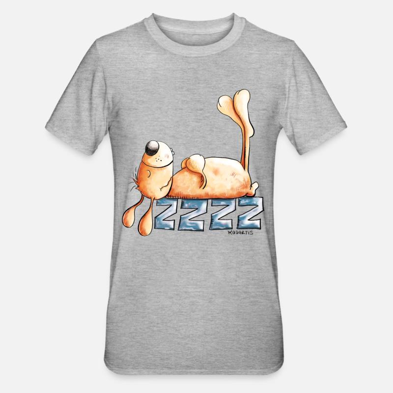 Lapin Dormant I Lapin Lapin - T-shirt polycoton Unisexe - gris chiné