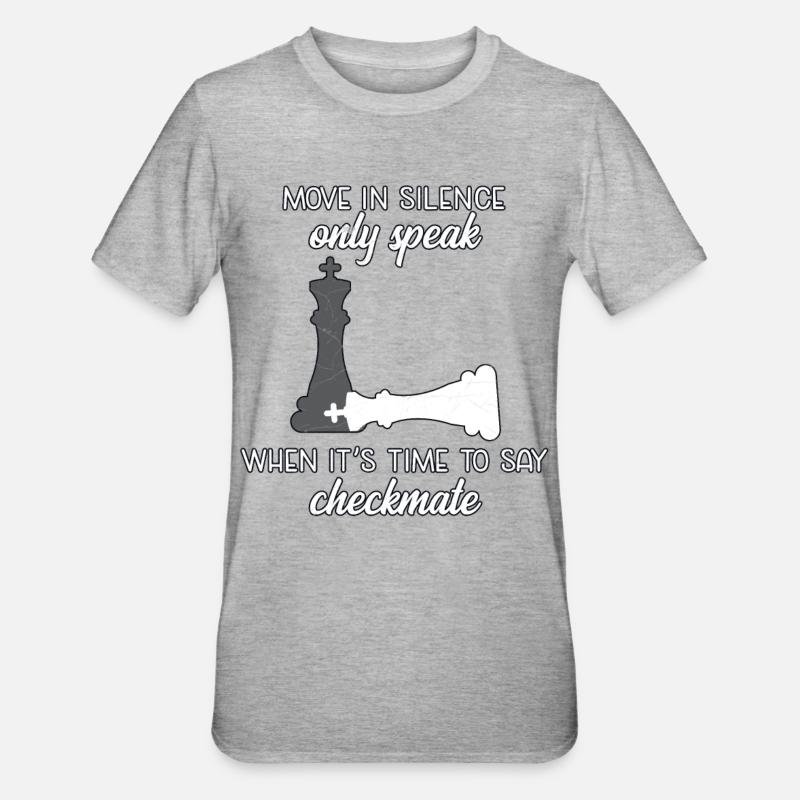 échec et mat - T-shirt polycoton Unisexe - gris chiné