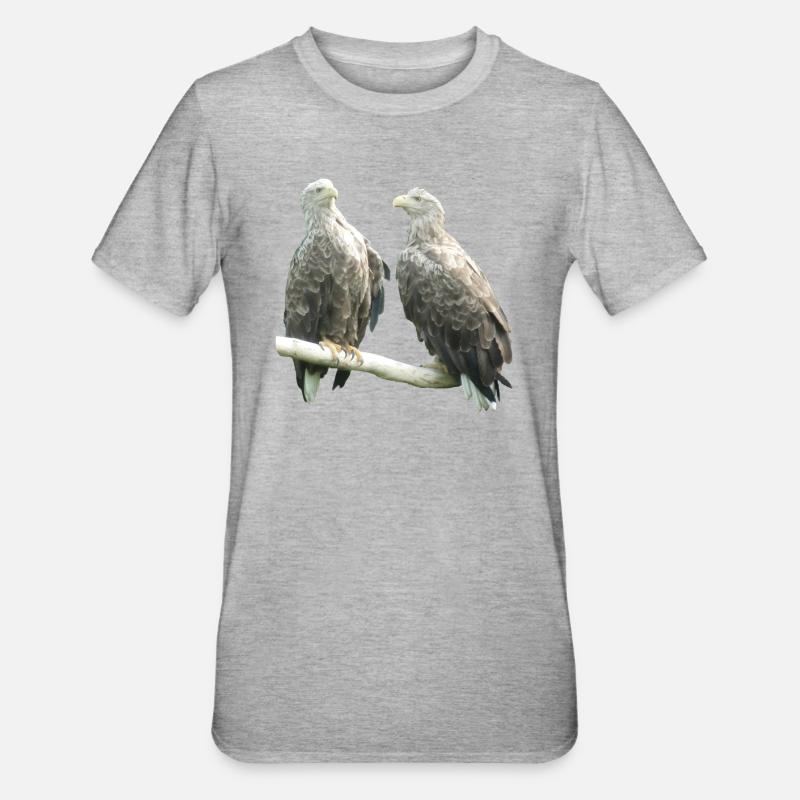 White-tailed eagle - Unisex Polycotton T-Shirt - heather grey