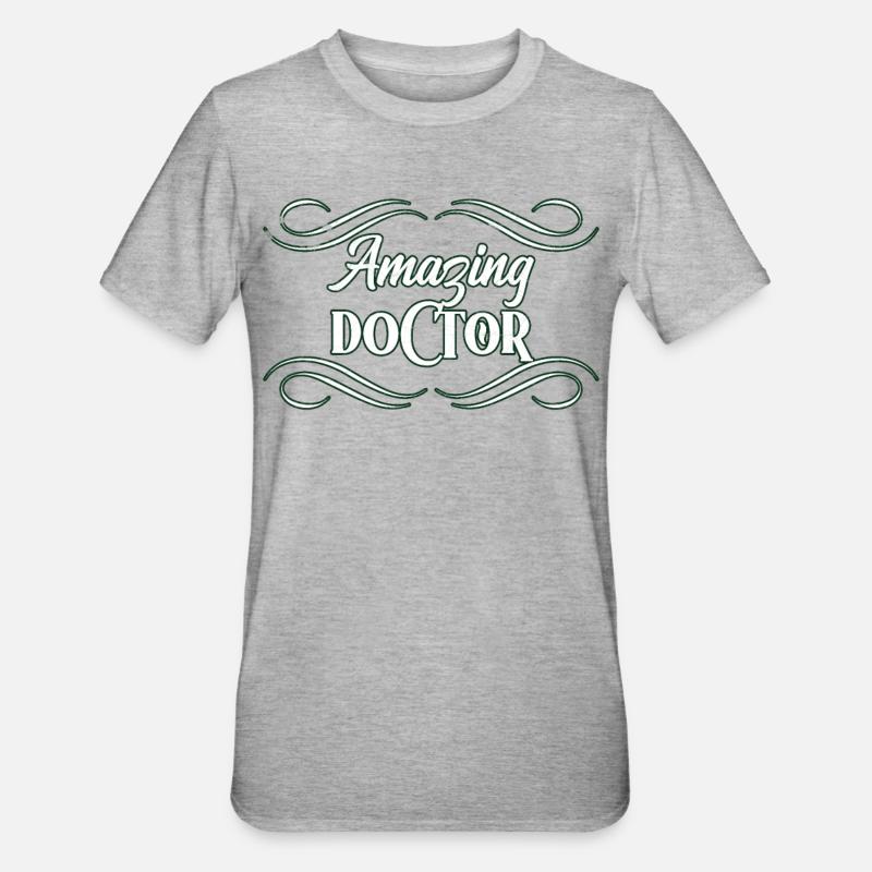 médecin - T-shirt polycoton Unisexe - gris chiné