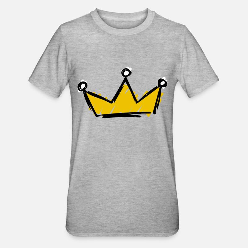 Krone - Unisex Polycotton T-Shirt - Grau meliert