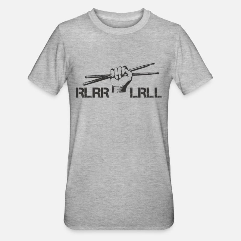 Drums Drummer Schlagzeuger - Single Paradiddle - Unisex Polycotton T-Shirt - heather grey