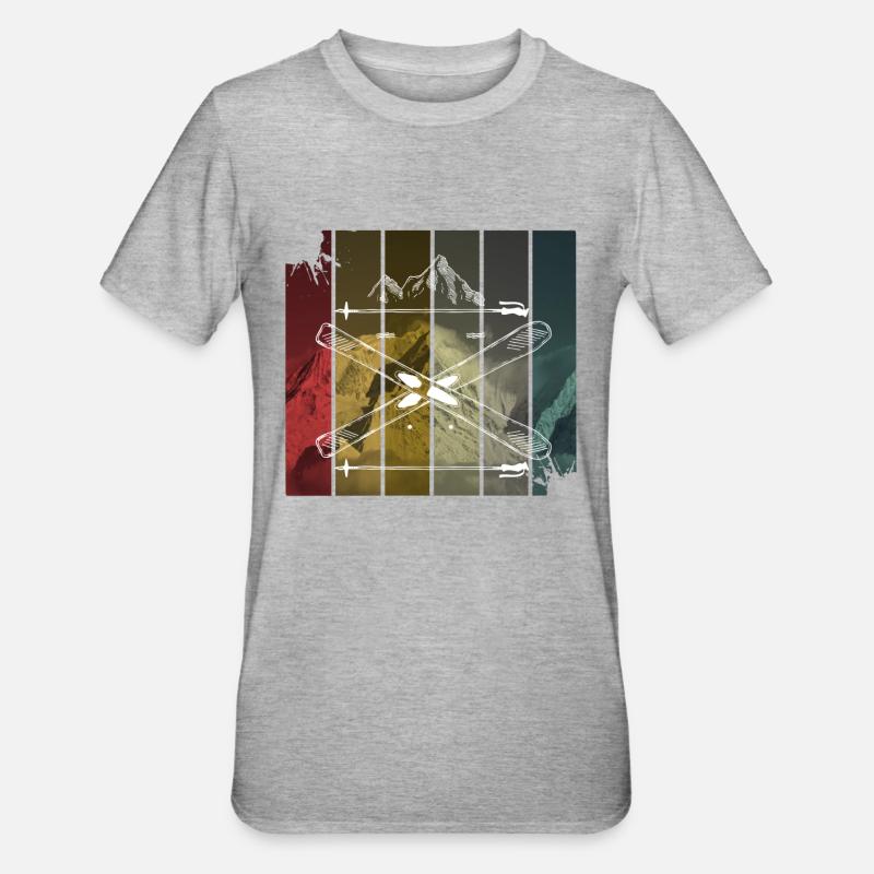 ski - T-shirt polycoton Unisexe - gris chiné