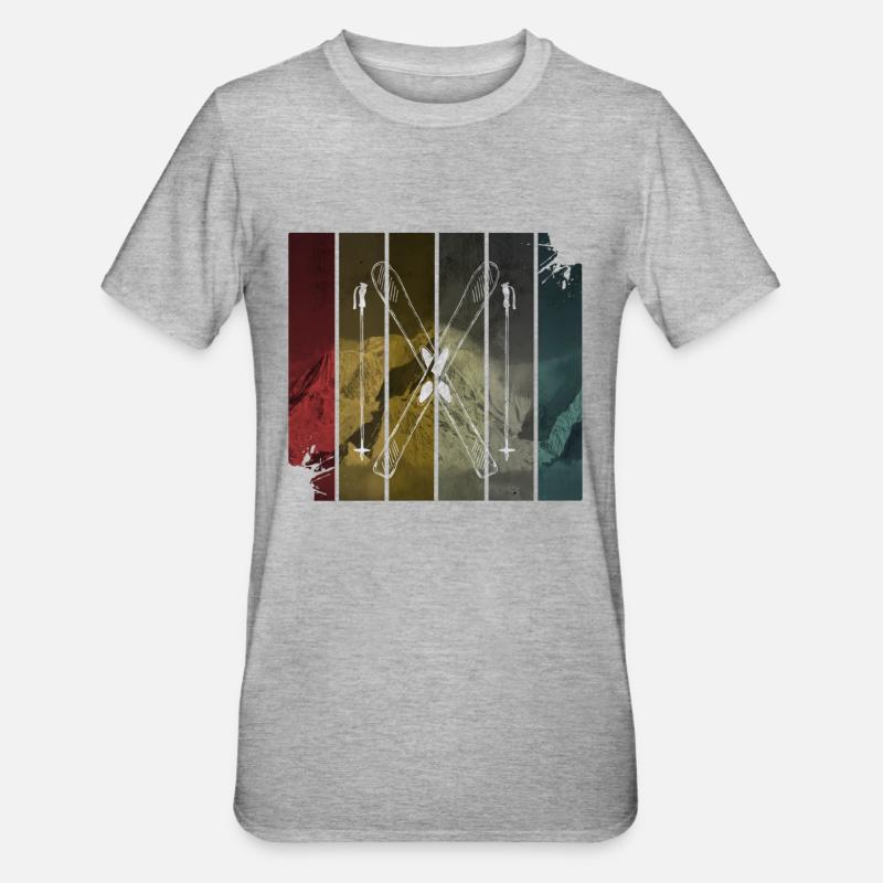 ski - T-shirt polycoton Unisexe - gris chiné