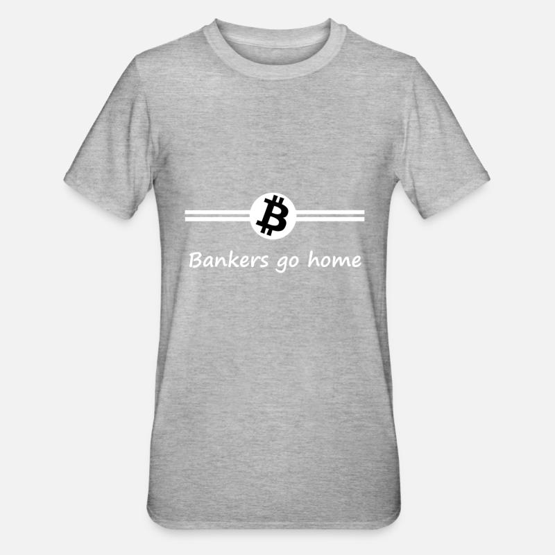 Bitcoin - T-shirt polycoton Unisexe - gris chiné