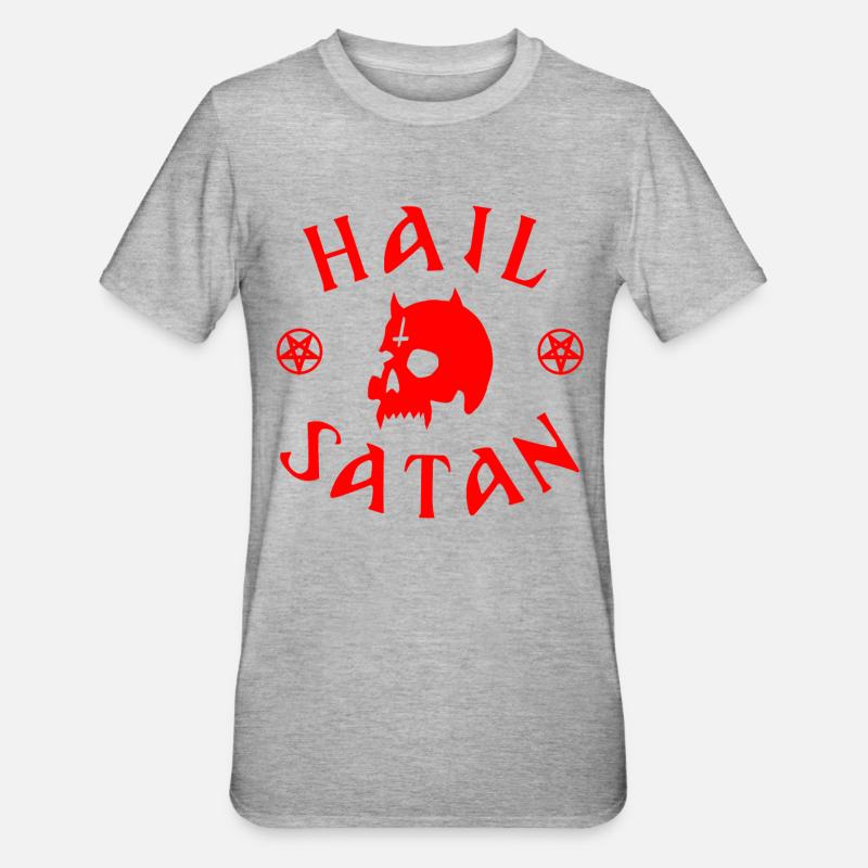 Je vous salue Satan - T-shirt polycoton Unisexe - gris chiné