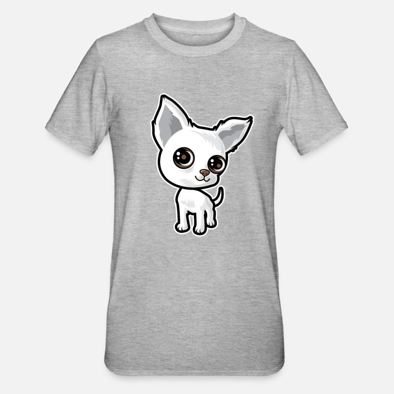 Chiot - T-shirt polycoton Unisexe - gris chiné