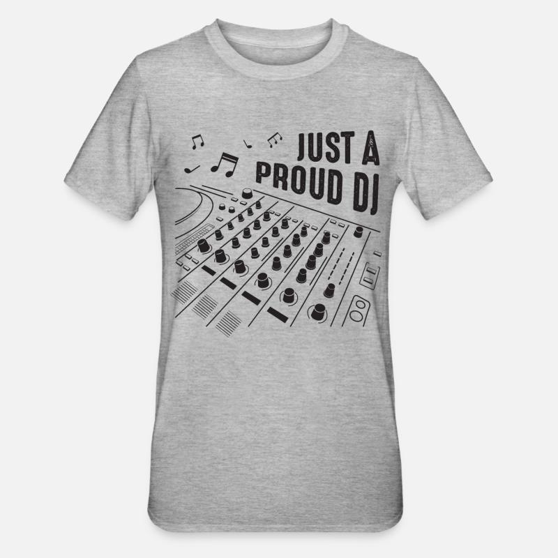 DJ - T-shirt polycoton Unisexe - gris chiné