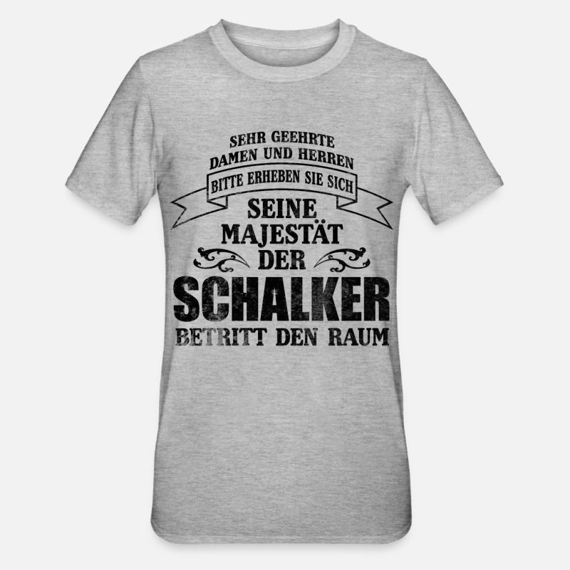 Schalker Majestät - Unisex Polycotton T-Shirt - Grau meliert