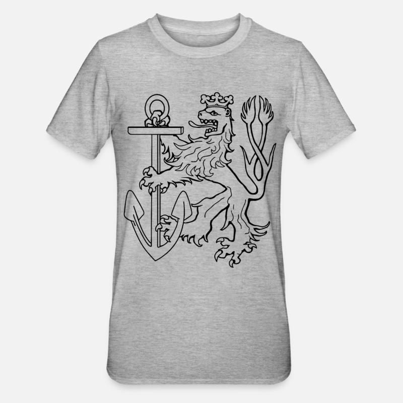 Düsseldorf Lion - T-shirt polycoton Unisexe - gris chiné