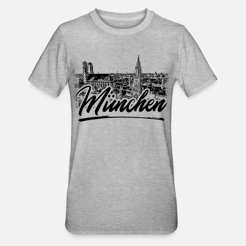 Design de Munich - T-shirt polycoton Unisexe - gris chiné