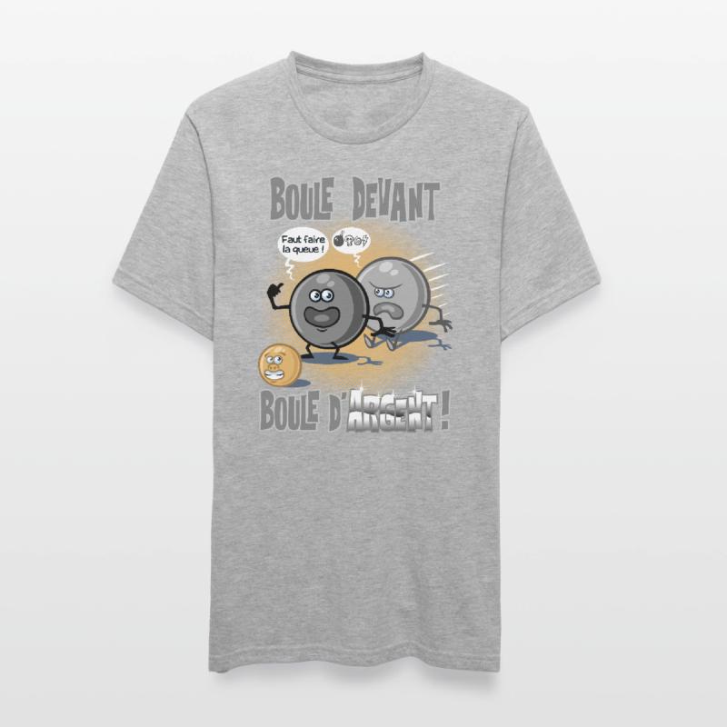 Boule devant boule d'argent T-shirt polycoton Unisexe
