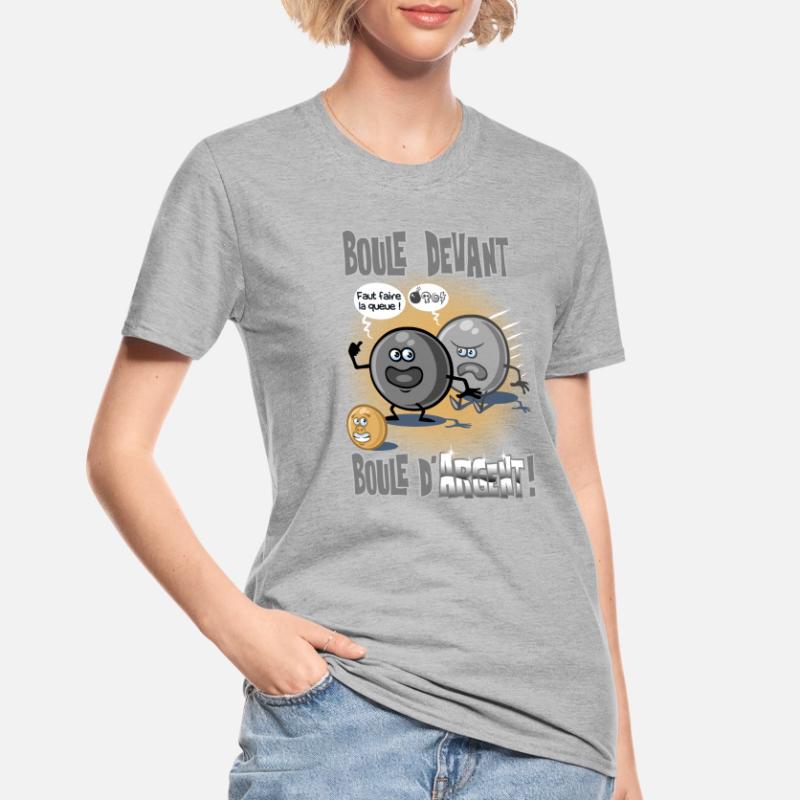 Boule devant boule d'argent T-shirt polycoton Unisexe
