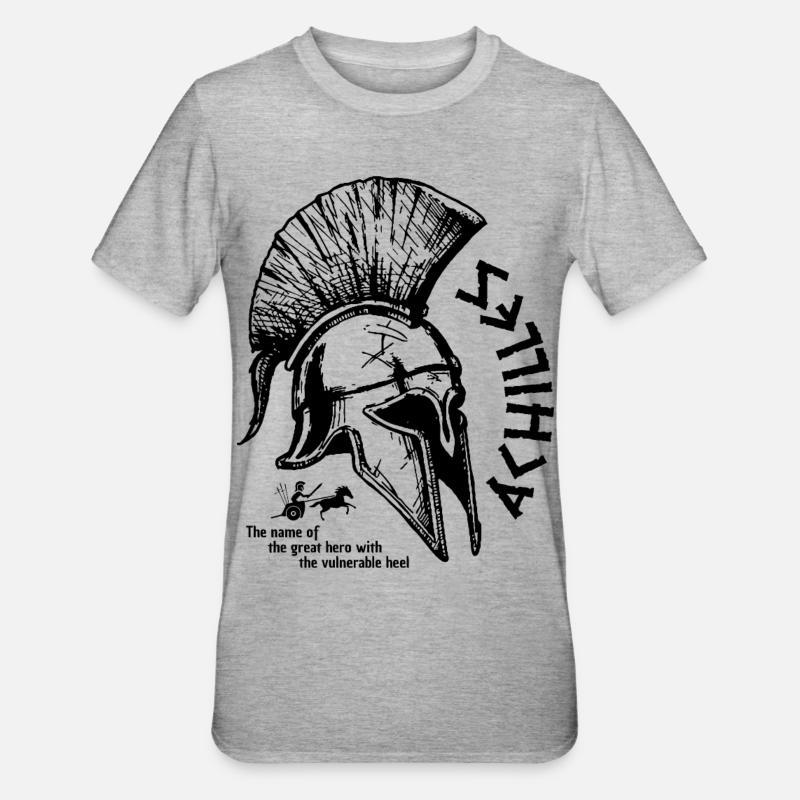 Achilles griechischer Held - Unisex Polycotton T-Shirt - Grau meliert