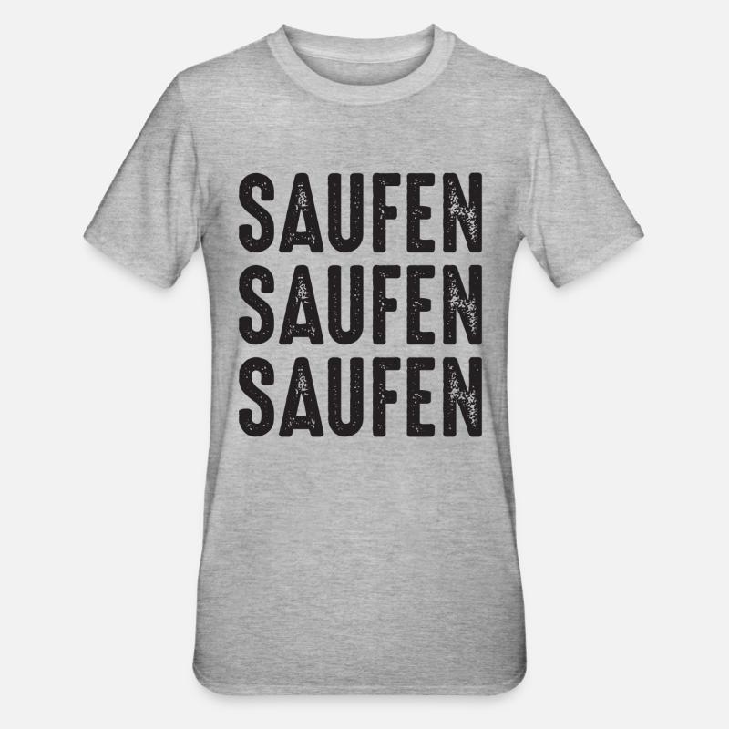 Alkoholiker - Unisex Polycotton T-Shirt - Grau meliert