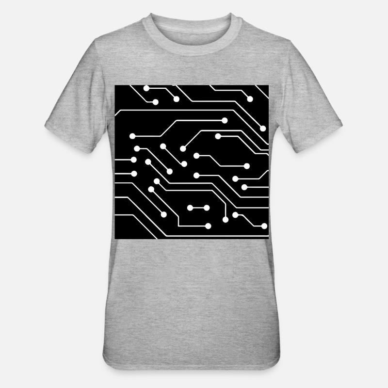 Modèle d'ordinateur - T-shirt polycoton Unisexe - gris chiné