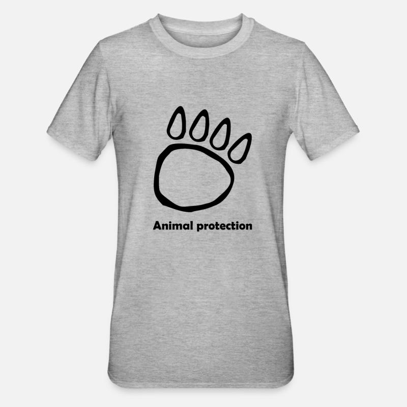 Tierschutz - Unisex Polycotton T-Shirt - Grau meliert