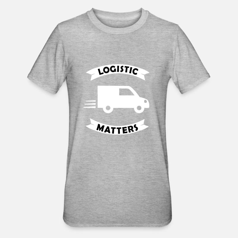 Logistique et transport - T-shirt polycoton Unisexe - gris chiné