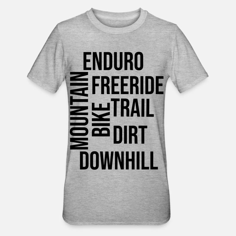 Mots VTT Enduro Downhill Trail - T-shirt polycoton Unisexe - gris chiné