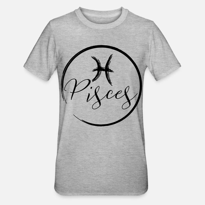 Horoscope Pisces - Unisex Polycotton T-Shirt - heather grey