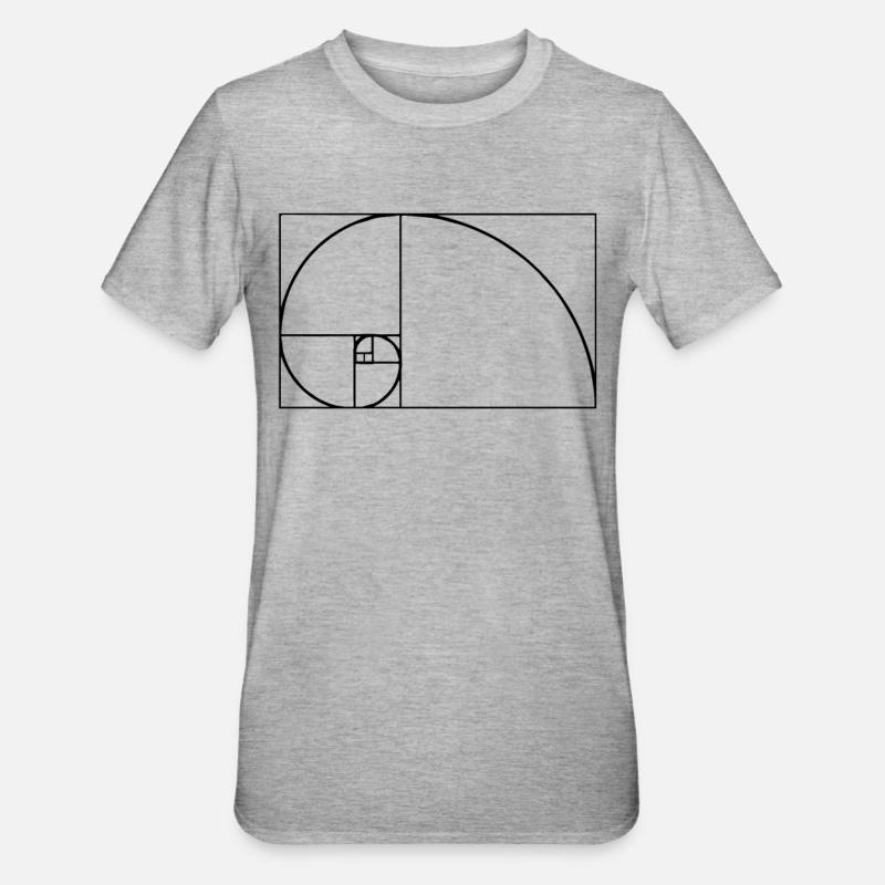 Fibonacci tshirt - Unisex Polycotton T-Shirt - heather grey