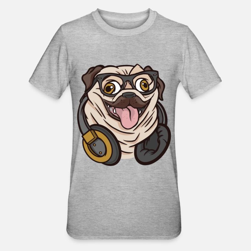 Hipster Mops - Unisex Polycotton T-Shirt - Grau meliert