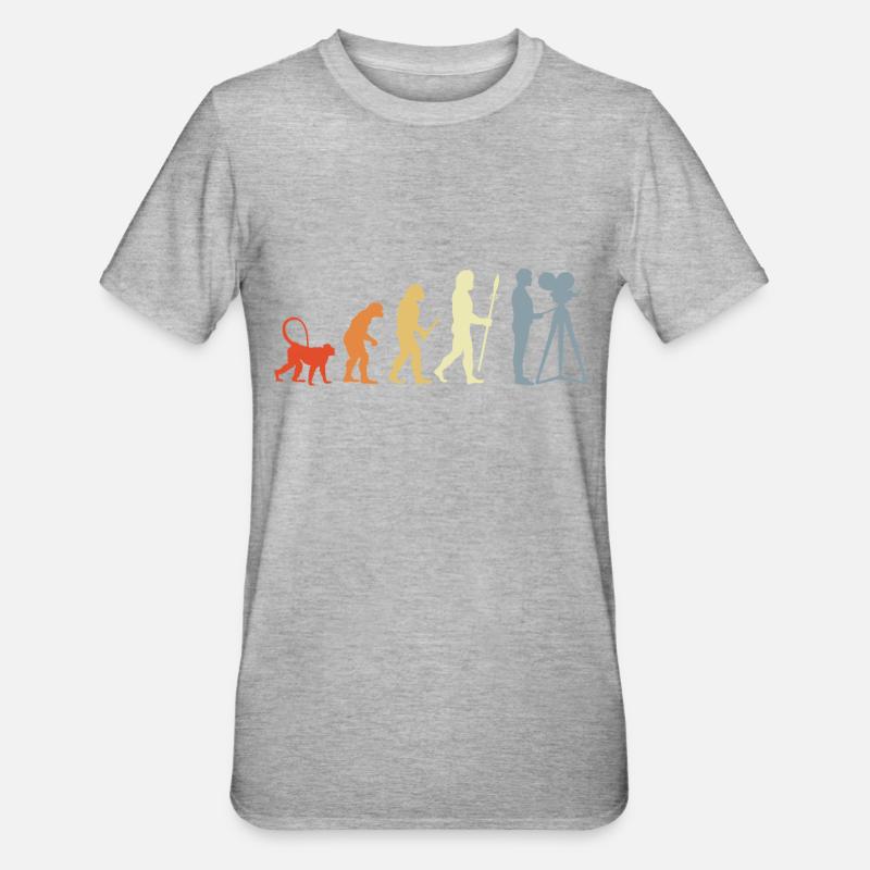 Kameramann Evolution - Unisex Polycotton T-Shirt - Grau meliert