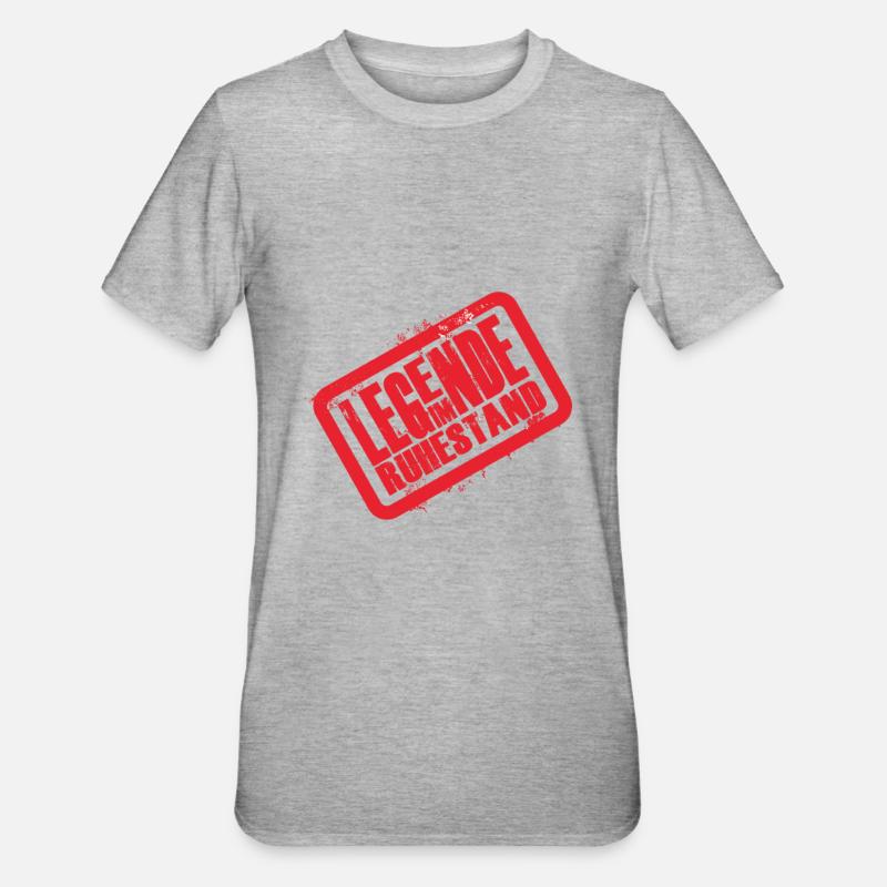 Inclinaison réglable Legend Design Retiree - T-shirt polycoton Unisexe - gris chiné
