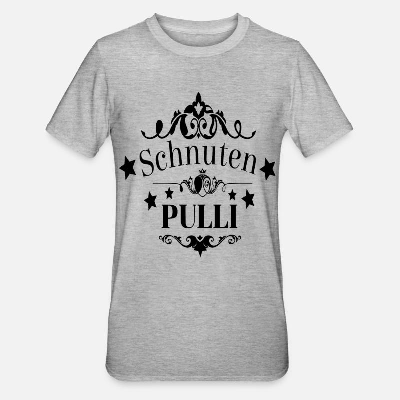 Norddeutsch Schnutenpulli - Unisex Polycotton T-Shirt - Grau meliert