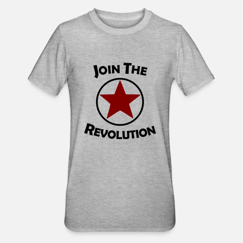 Révolution du socialisme - T-shirt polycoton Unisexe - gris chiné