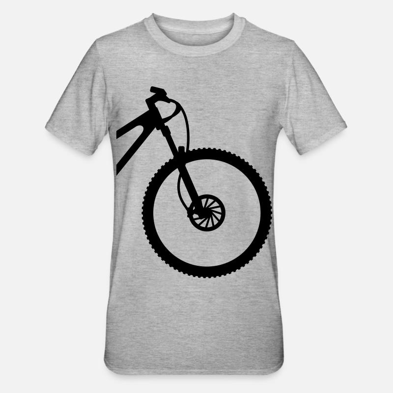 VTT front - T-shirt polycoton Unisexe - gris chiné