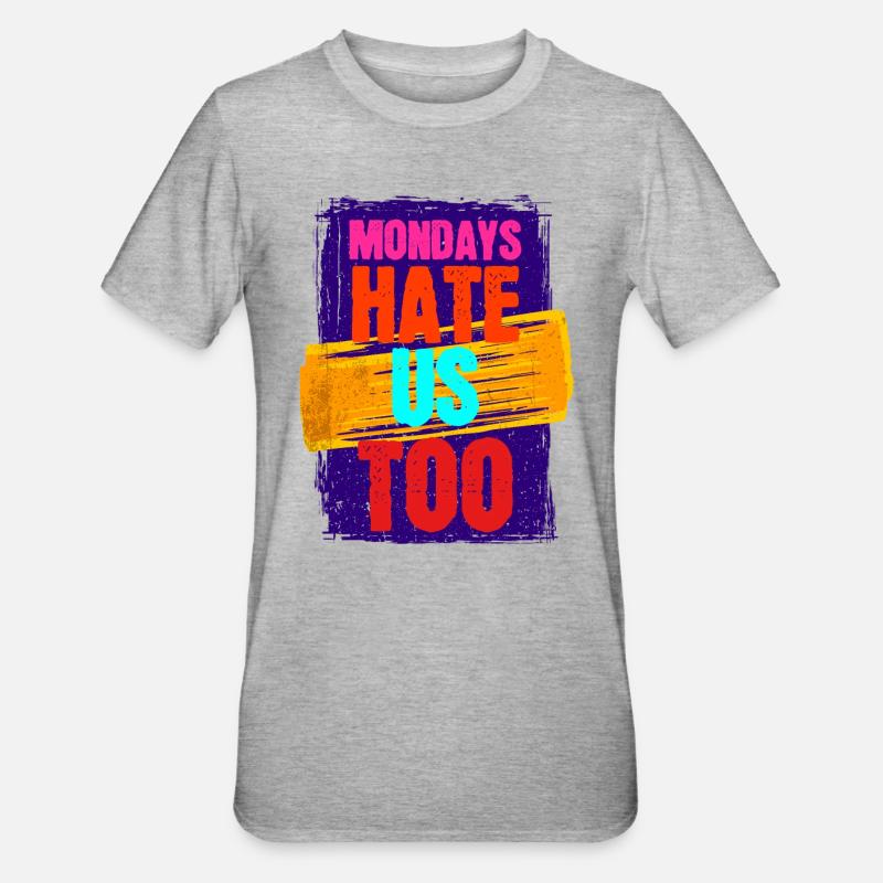 Lustig Statement Cool WItz - Unisex Polycotton T-Shirt - Grau meliert