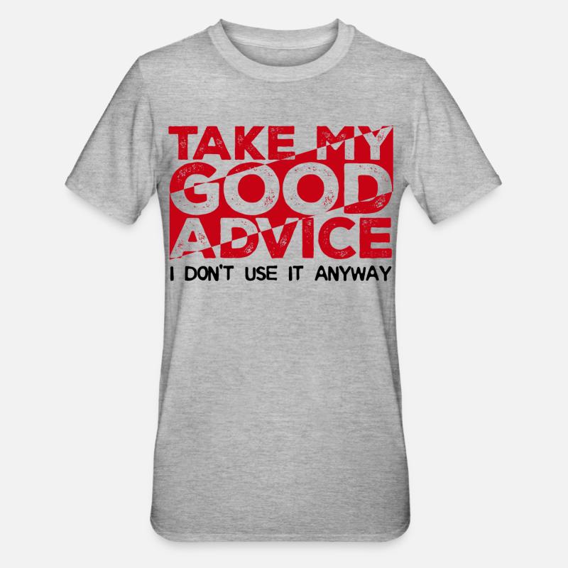 Cool blague Drôle de phrases - T-shirt polycoton Unisexe - gris chiné