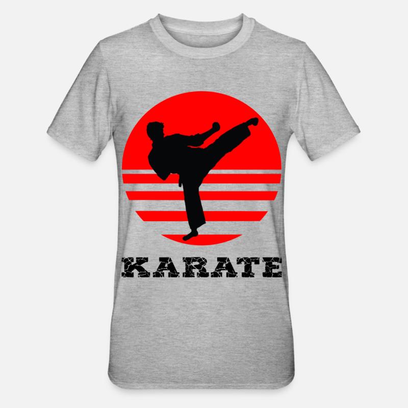 karaté - T-shirt polycoton Unisexe - gris chiné