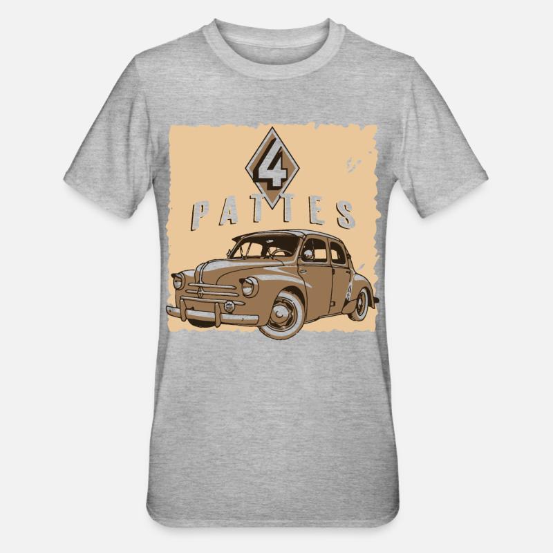 4 PATTES - T-shirt polycoton Unisexe - gris chiné