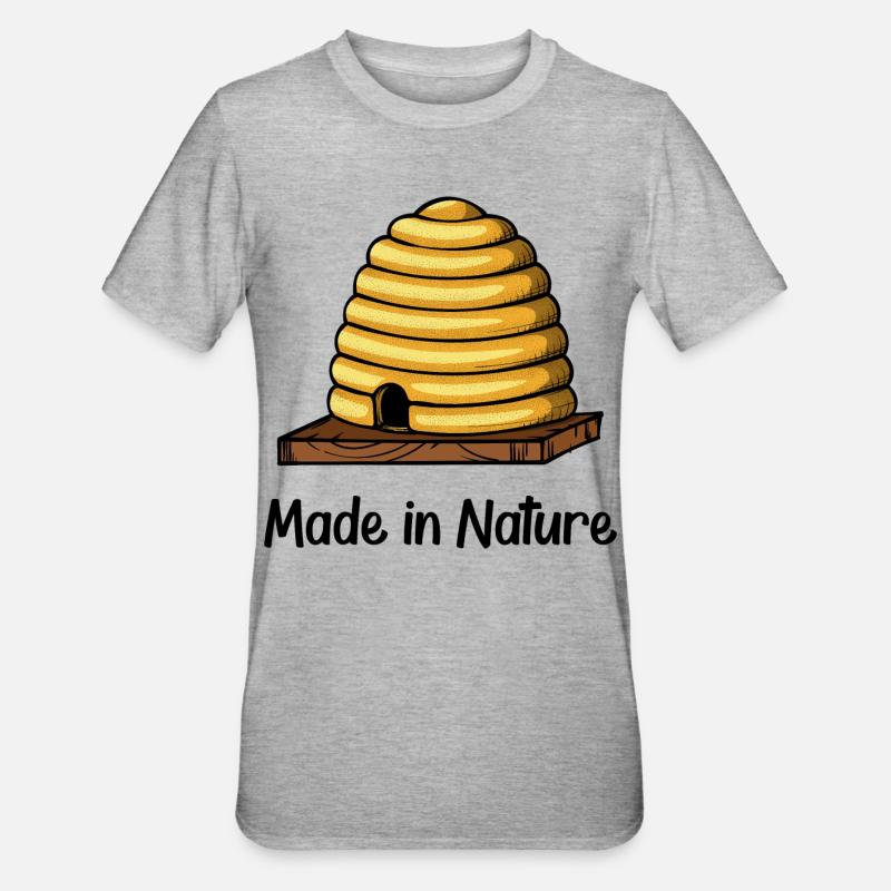 Lebensraum Statement Natur - Unisex Polycotton T-Shirt - Grau meliert