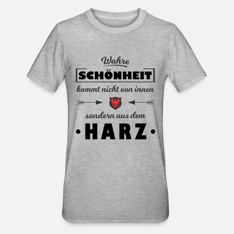 Harz - Unisex Polycotton T-Shirt - Grau meliert