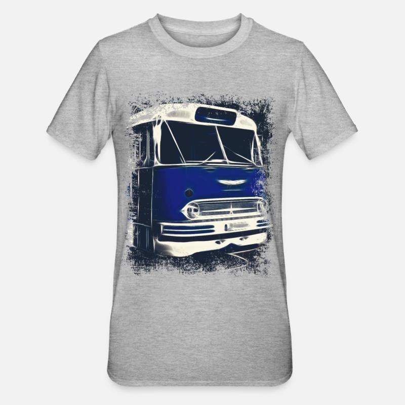 Autobus Ikarus 55 - T-shirt polycoton Unisexe - gris chiné
