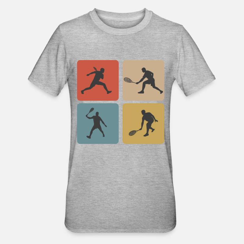design sport de squash - T-shirt polycoton Unisexe - gris chiné