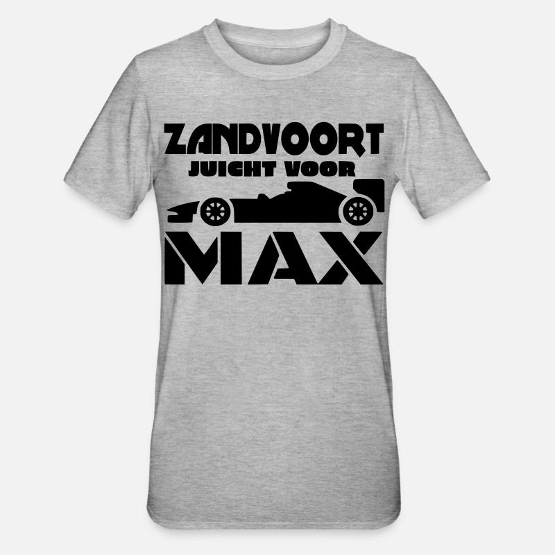 Zandvoort applaudit Max. Accélérez ! Course # - T-shirt polycoton Unisexe - gris chiné