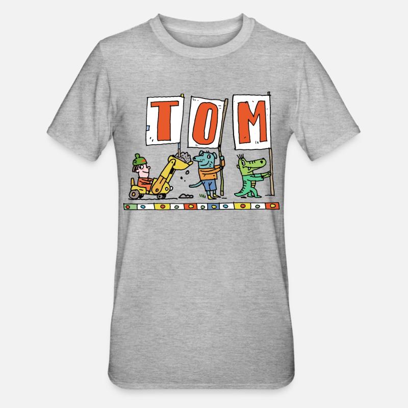 TOM hat Geburtstag - Unisex Polycotton T-Shirt - Grau meliert