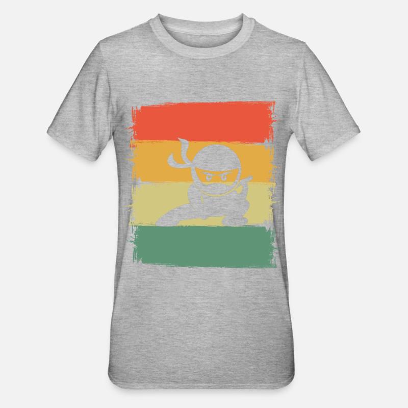 Ninja - T-shirt polycoton Unisexe - gris chiné