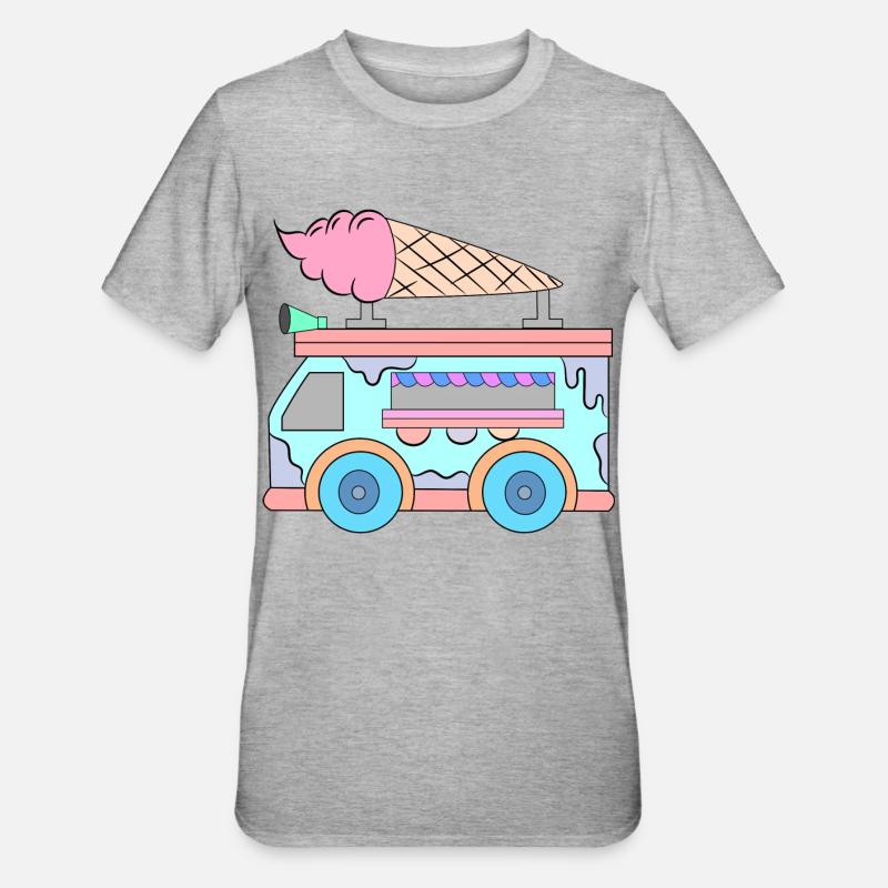 Süßigkeiten Kids Eiscreme - Unisex Polycotton T-Shirt - Grau meliert
