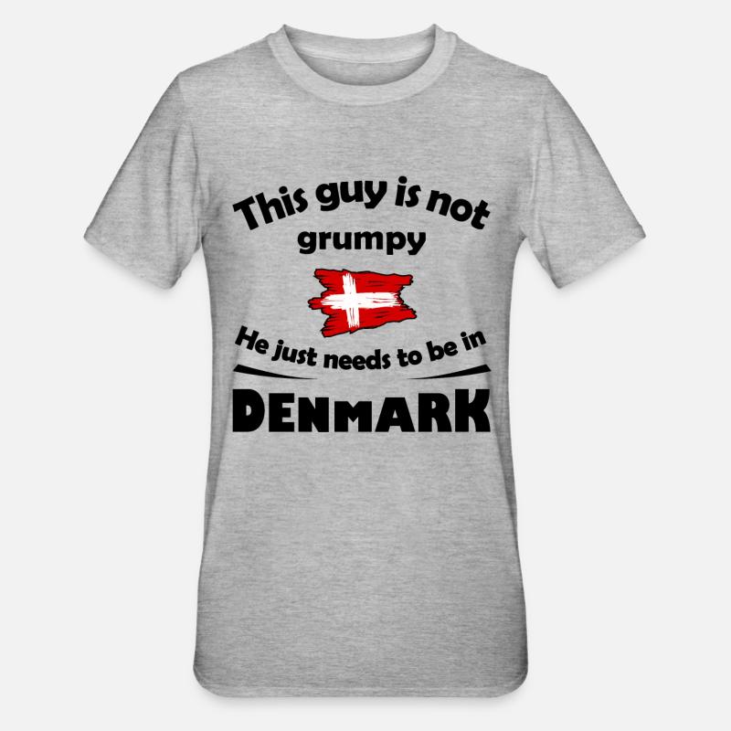 Danemark - T-shirt polycoton Unisexe - gris chiné