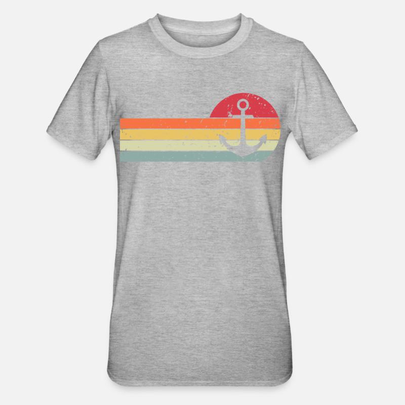 Anker - Unisex Polycotton T-Shirt - Grau meliert