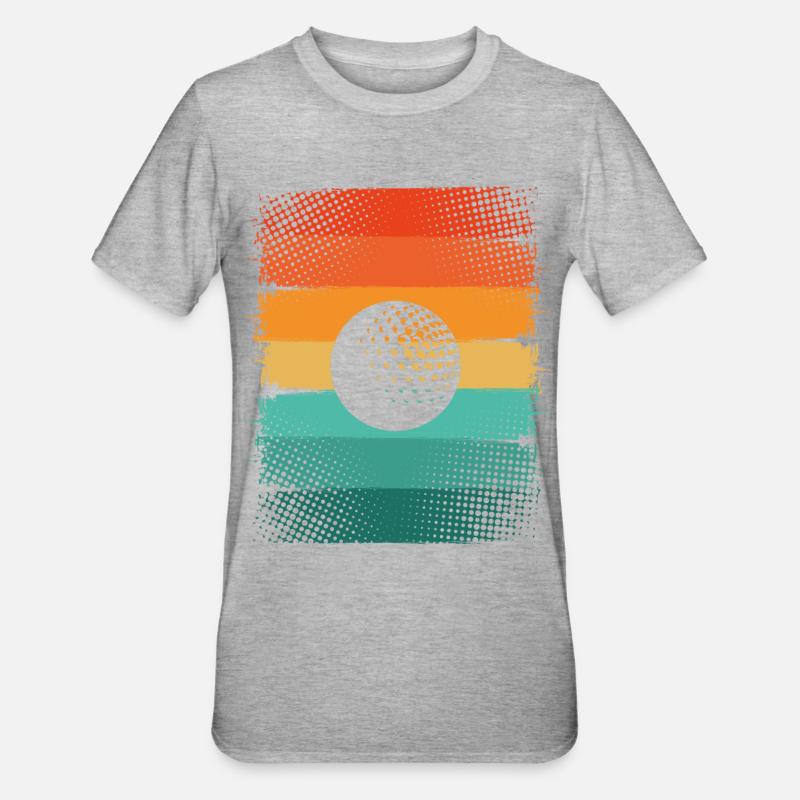 Golfball - Unisex Polycotton T-Shirt - Grau meliert