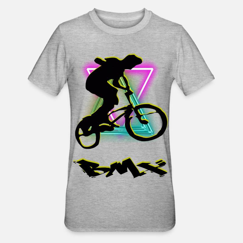 Vélo BMX - T-shirt polycoton Unisexe - gris chiné