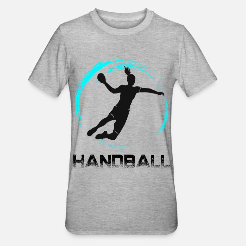 Handball - Unisex Polycotton T-Shirt - Grau meliert