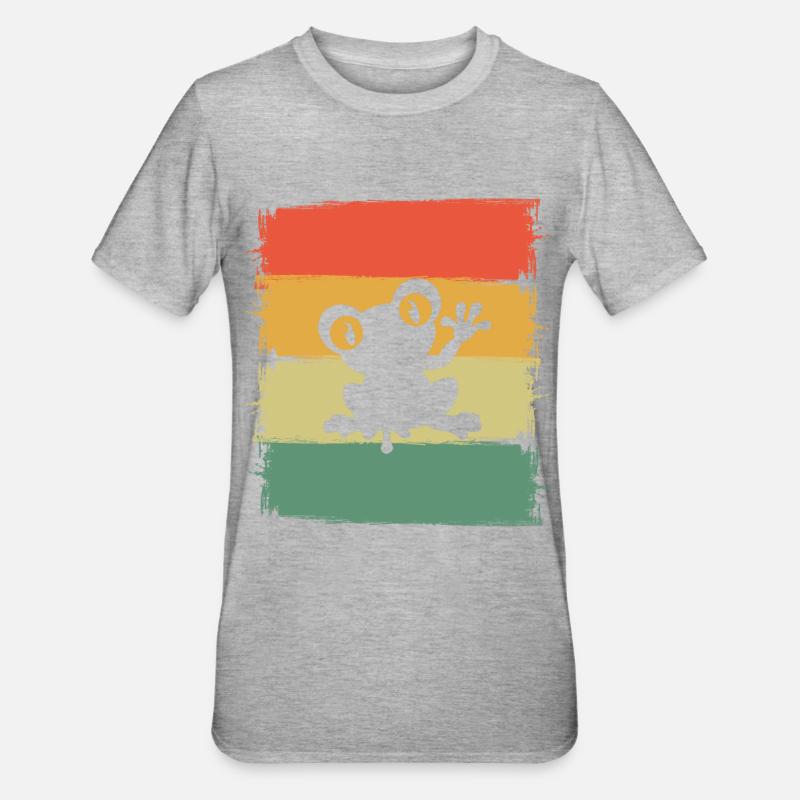 Frosch - Unisex Polycotton T-Shirt - Grau meliert