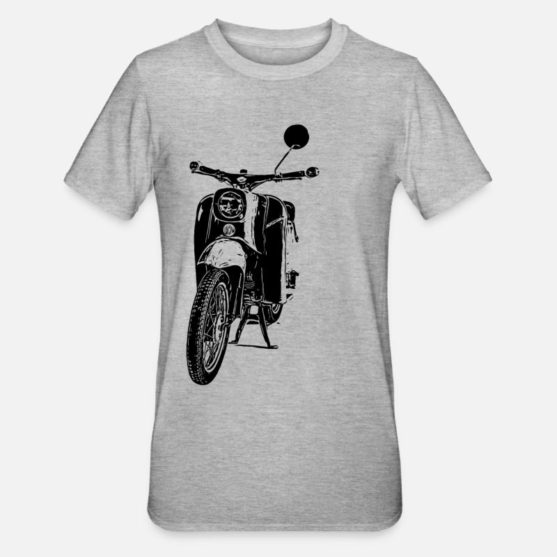 Schwalbe Moped - Unisex Polycotton T-Shirt - heather grey